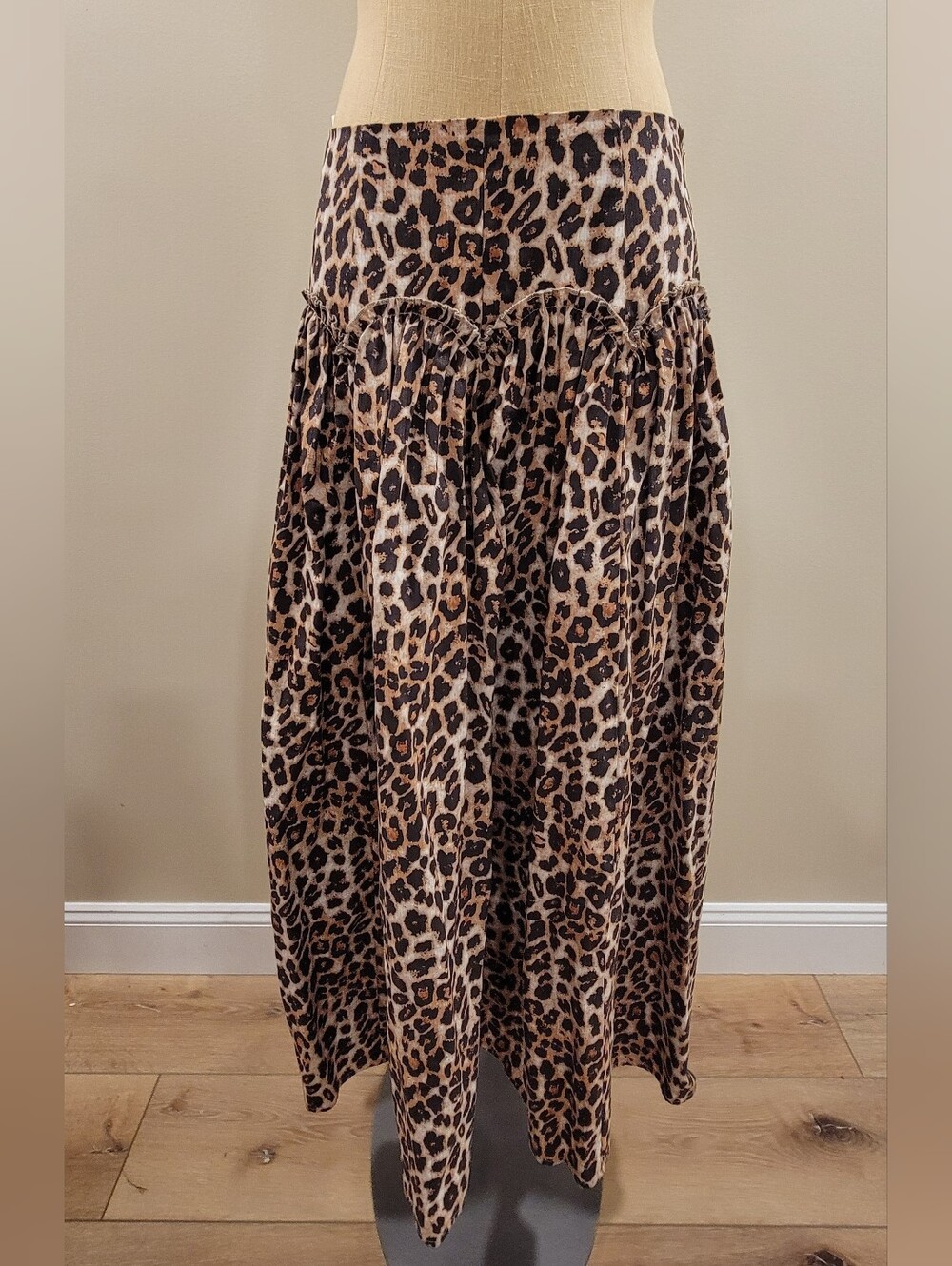 Mare Mare Leopard Print Midi Skirt - Brown